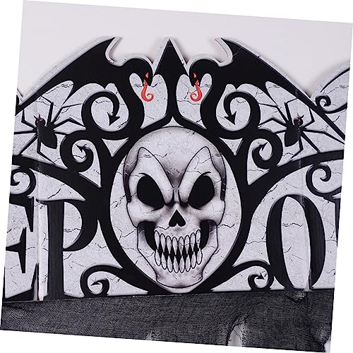 NOLITOY 3 Pecas Pendurada Do Dia Das Bruxas Da Porta Do Crânio De Halloween Cortina De Borla Do Dia
