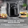 CASO AirFry & Steam 700 - Heißluftfritteuse und Dampfgarer - Testurteil: Sehr Gut, extra großes Korbvolumen 7 Liter, Dampfgarer & Airfryer, Fritteuse ohne Öl/Fett, Schwarz