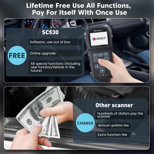 OBD2 Scanner Code Reader for Chevy/GMC Full System Diagnostic Scan Tool, Transfer Case ABS SRS EPB CKP Oil Reset 30+ Special Function Check Engine Code Reader with Battery Registration Bi-Directional