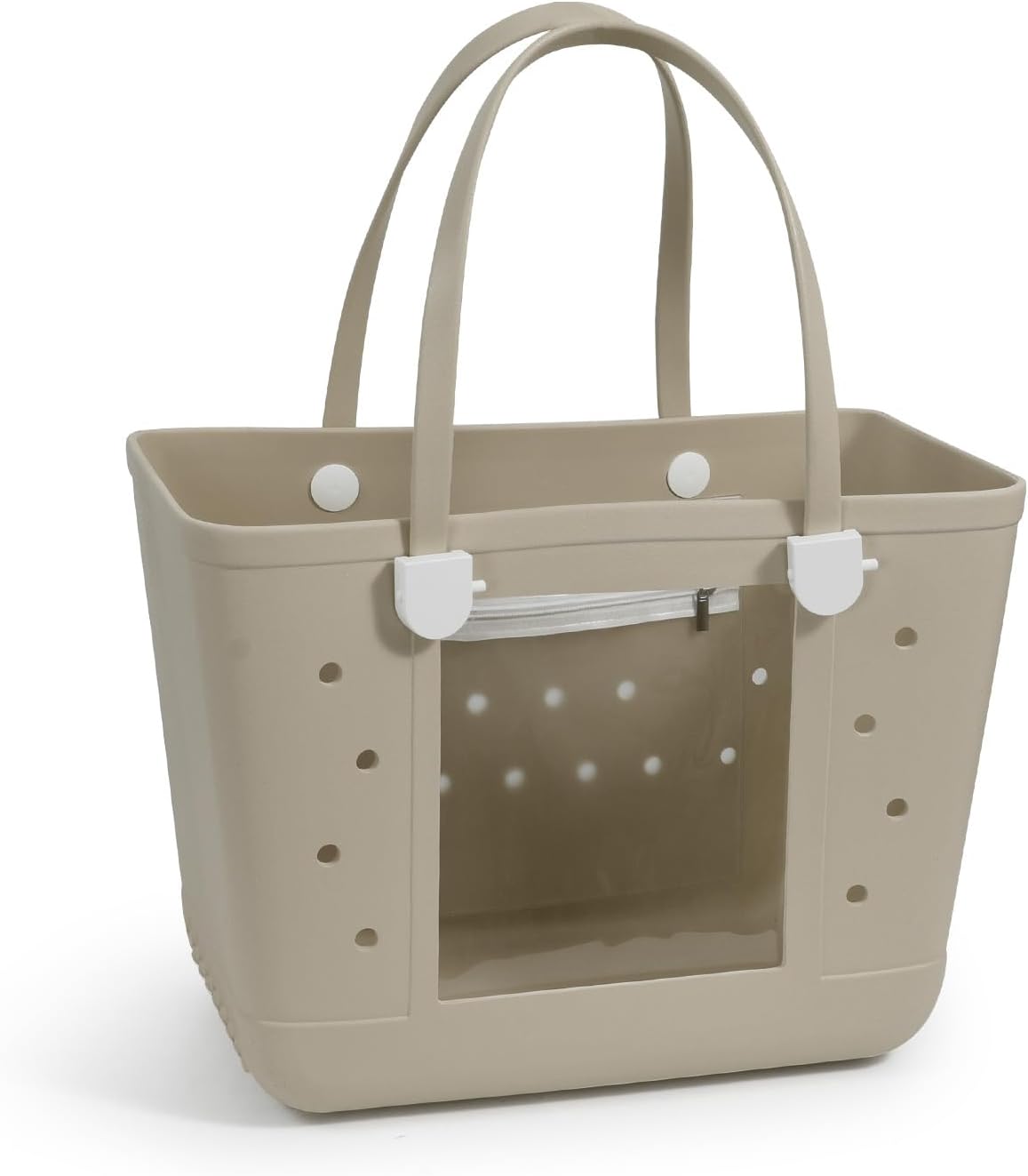 Beach Bag Rubber Tote Bag Waterproof Travel Bags Washable Open Tote Bags for Beach, Sports and Picnic