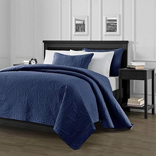 Orient Home Collection De Moocci Pinsonic Coverlet Sets-Chinese Coin Design-Classic Pinsonic Stitching Front and Back
