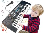 Clavier de piano pour enfants, 37 Clés Piano pour les enfants Âge 3-6 Jeux de piano électronique avec microphone Apprentissage portable Cadeaux de Noël éducatifs 3 4 5 6 Année Vieilles filles Garçons