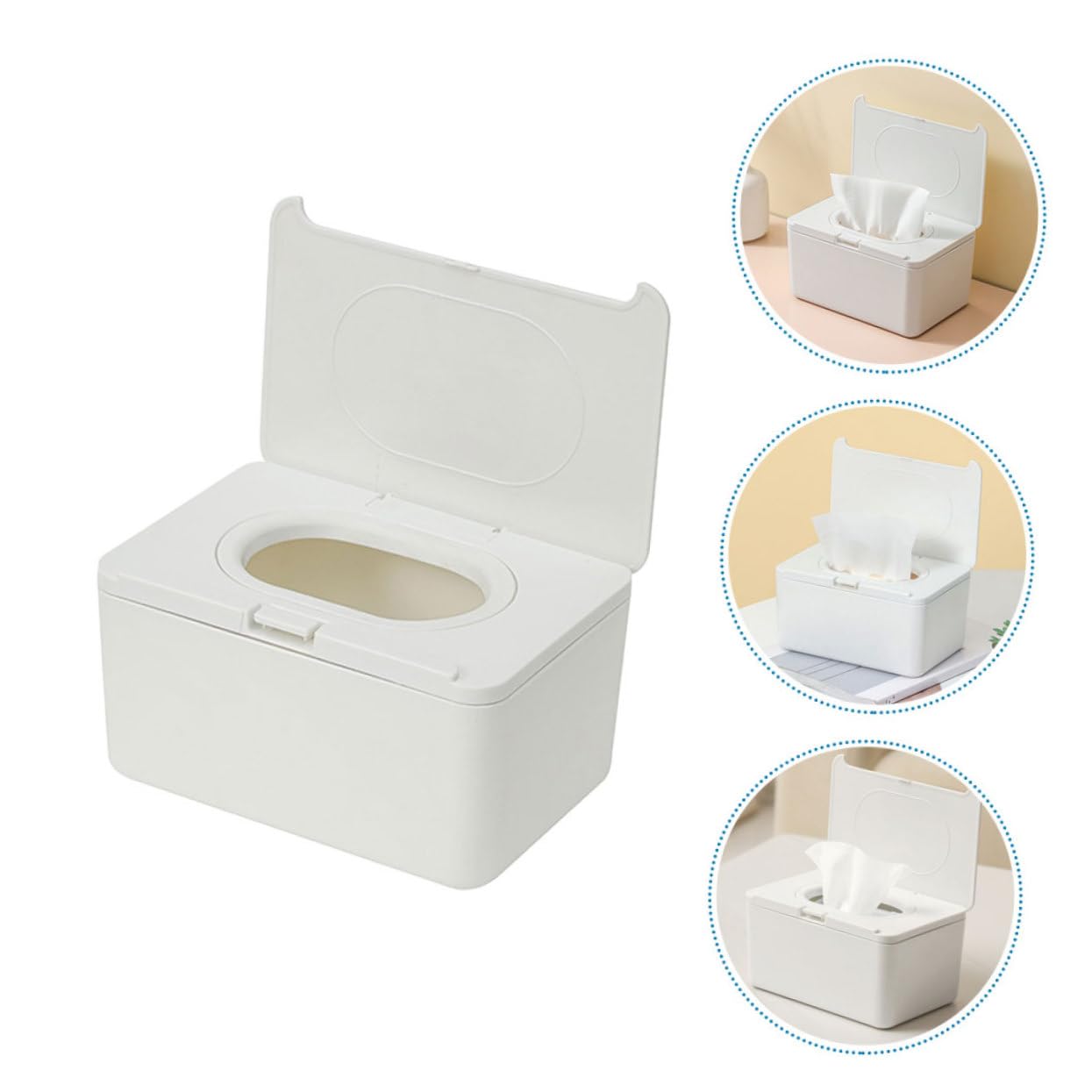 Gatuida 2pezzi Dispenser Per Salviette Per Contenitore Portatile Riutilizzabile Per Salviette Dispenser Ricaricabile Per Per Design Leggero e Compatto