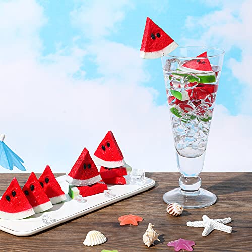 Willbond 12 Pieces Fake Watermelon Artificial Watermelon Slices Realistic Fruit Model Lifelike Simulation Watermelon For Summer Kitchen Party Decorations Photography Props Ornament (Red) #TOP3