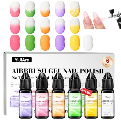 Esmalte de uñas gel Airbrush 6 colores vitalidad miniatura 1