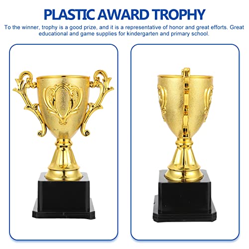 NOLITOY Copo de troféu de ouro de plástico 18 cm troféus de prêmio de ouro troféu de competição copo