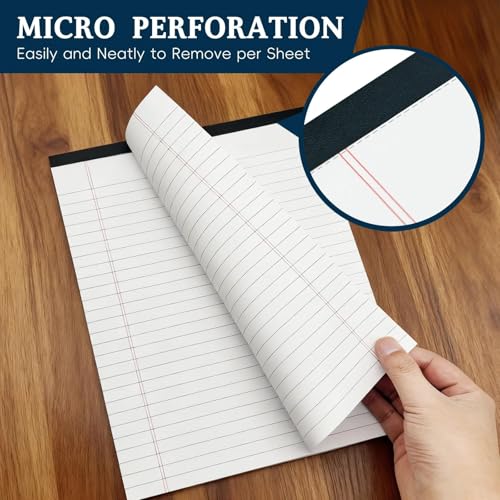 10PCS Notepad 8.5 x 11 White Lined Paper, 8.5 x 11 Legal Pads 30 Sheets/Pad, Office School Note Paper, Wide Ruled Writing Pad for Meetings, Homework, Journaling and Daily Notes(A4  image 8