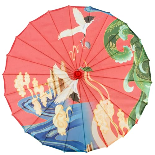 Peosaard Parapluie japonais 32 pouces Hiled Paper Umbrella Art Classical Art Parapluie chinois pour femmes Dance Umbrella Parasol avec du bambou pour les costumes prenant un style photo 2