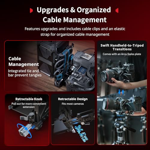 Image of SmallRig Foldable V Mount Battery Plate Kit Pro, w /QR Plate for Arca, LCD Screen Protection Bracket & Cable Clips, All-in One for Mirrorless /DSLR, for NEEWER V Mount Battery 5315