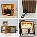 Custom Photo Flip Box Rotating Picture Box Hand-Crank Flipbook Box Couple Memory Photo Flipbook Frame That Can Play Songs - Light Up Photo Album For Women Mom Christmas Gifts (Black Walnut, 8CM/3.2