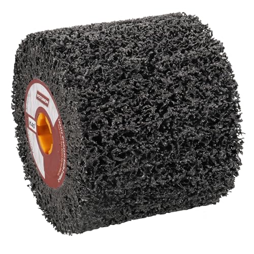 Abrasive Drawing Wheel Surface Conditioning Tool 40 Grit 120 x 100 x 19 mm Wire Drawing Polishing Burnishing Wheel for Wood Metal Surface Polishing 4.7