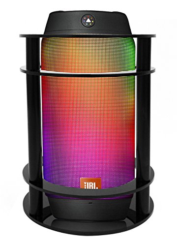 FitSand Speaker Stand Guard Station for Jbl Pulse 2 Bluetooth Speaker - Enhanced Strength and Stability to Protect Alexa Boom Speaker (Black)