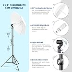 Photography Lighting Kit with 8.5x10ft Backdrops, LED Bulbs, Softboxes & Umbrellas - Complete Studio Setup for Video & Photo Shoots - Image 5