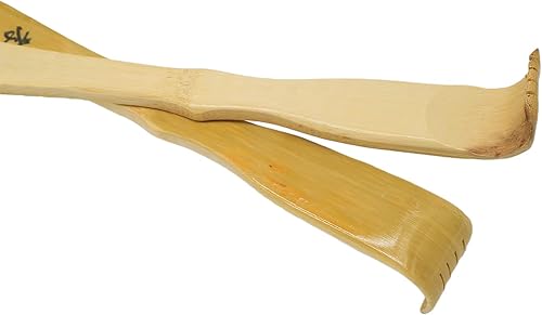 Miniatura 4 de Rascador de espalda simple de bambú, 3 piezas, 18 pulgadas de largo, de madera natural, masaje de picazón, herramienta de relajación corporal para
