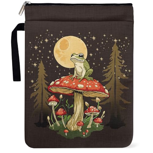 Housse de livre grenouille champignon, idée cadeau originale pour club de lecture