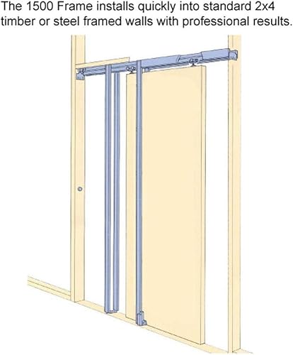 Miniatura 4 de Panel de puerta de bolsillo  Quadro 4111 seda blanca  Kit de rieles de riel de hardware  interior de madera maciza despensa cocina dormitorio