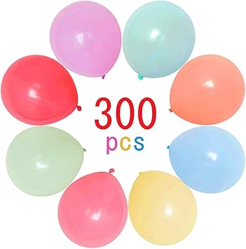 Amazon 風船 300個入り 8色 マカロン バルーン パステルカラー 混合色 極厚風船 10インチ アソート風船 ラテックスバルーン パーティー お誕生日会 結婚式 パーティー クリスマス 記念日 誕生日 二次会 子供会 文化祭 ハロウィン イベント 飾り付け 飾り 装飾 可愛い色