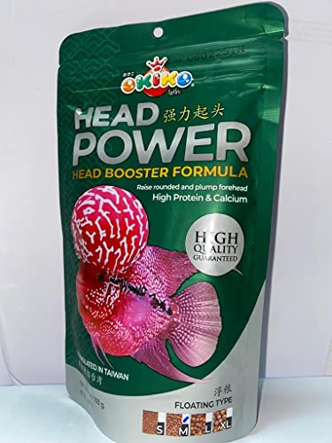 Image of Okiko Head Power(Head Up)Flowerhorn Fish Food Pellet With Head Booster Formula -100 Gms(Medium), For All Life Stages