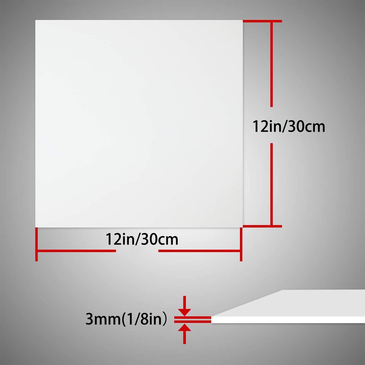 4 Láminas De Plástico ABS 1,5mm X 30x30 Cm | Hoja Blanca Termoformable Para Manualidades