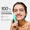 PRITECH Silicone Face Scrubber, Rechargeable Facial Cleansing Brush with Heat Massage End, Vibrating Exfoliator Scrubber for Deep Cleaning, Waterproof Face Brush for Women and Men (Green)
