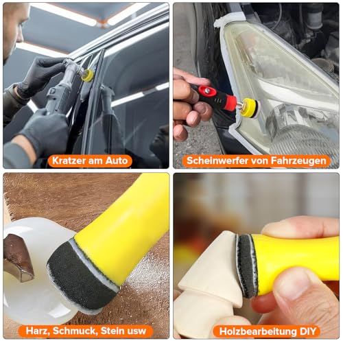 Annickee 205 Stück Schleifscheiben 25mm Klett, Nasse Trockene Runde Schleifpapier Set(Körnung 60-10000), Schleifpad mit Sandpapier Schleifwerkzeug, 1/8 Zoll Schaft, für Metall Holz Glas Auto Polieren