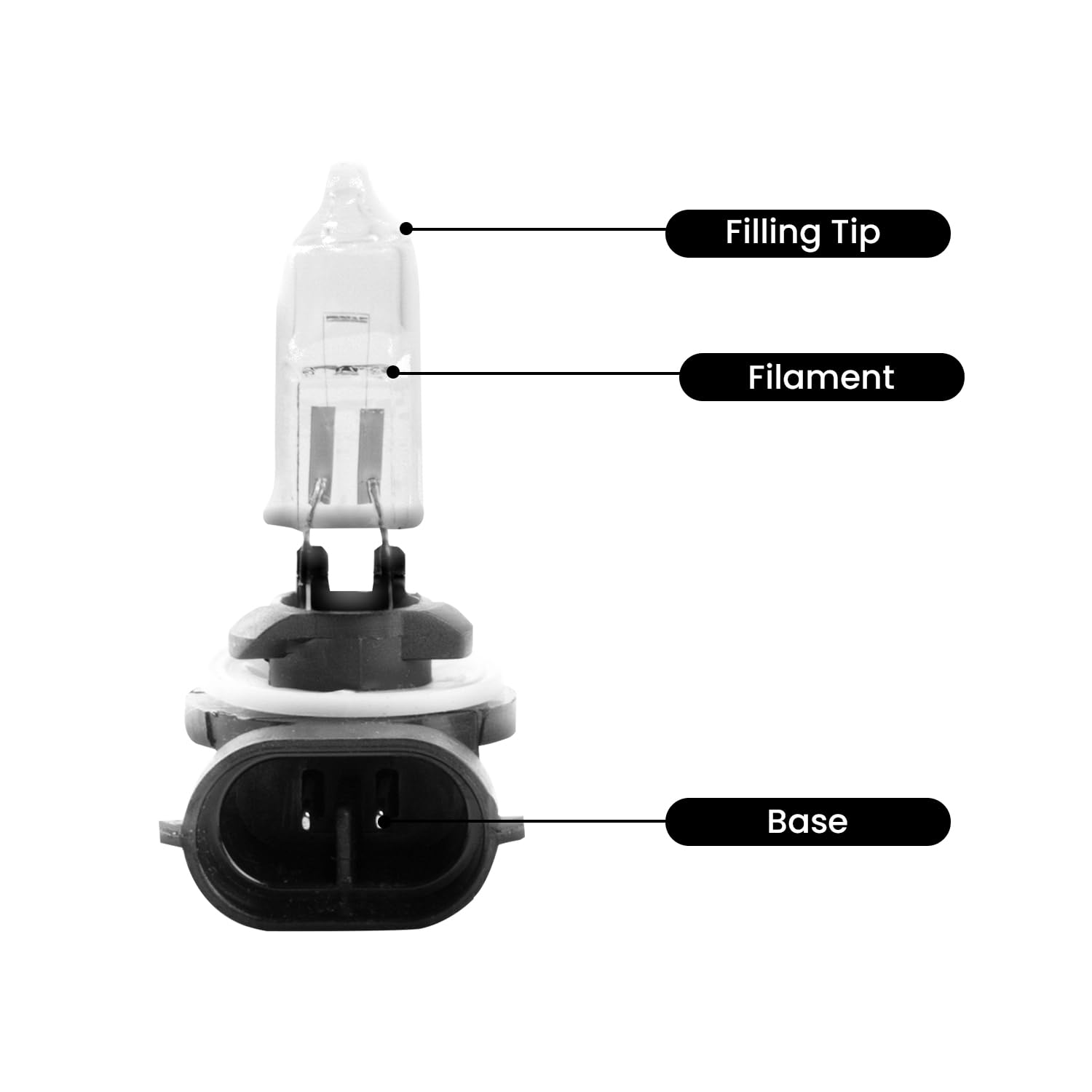 Phoenix 889 Tungsten Halogen Headlight Bulb 12V 27W Bright Beam