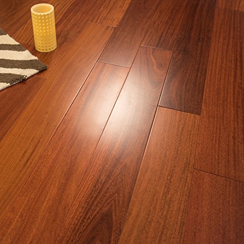 Santos Mahogany Prefinished Engineered 4 3/4" x 1/2" Wood Flooring Samples at Discount Prices by Hurst Hardwoods