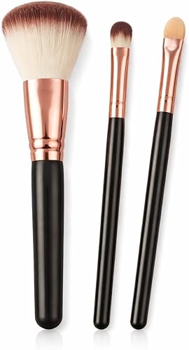 Makeup Brush Set, Ultra-Soft Bristles, 3 Piece, Makeup Accessories | Streak-Free Finish, Precision Concealer, Face & Eye Brushes, Makeup Brushes, Makeup Tools