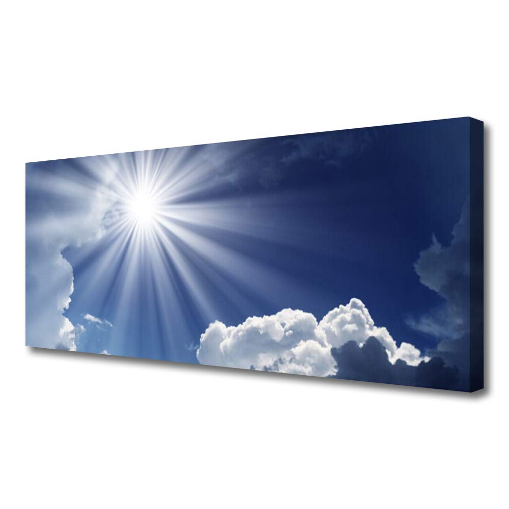 Impression sur toile 125x50cm Tulup tableau paysage soleil pour décoration murale moderne