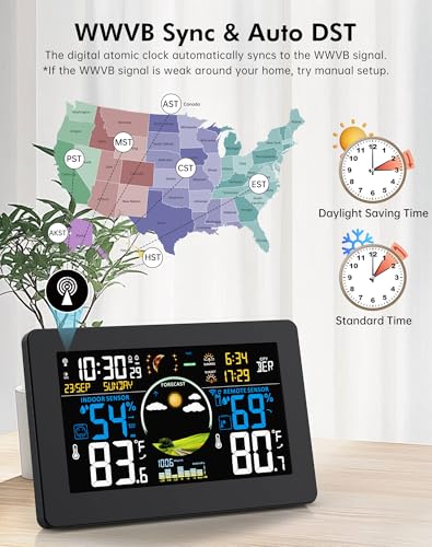 Weather Station Wireless Indoor Outdoor Digital with Remote Sensor - Image 3