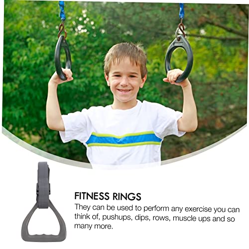 Anillas Gimnasia Fitness con Correas Ajustables Gris miniatura 4