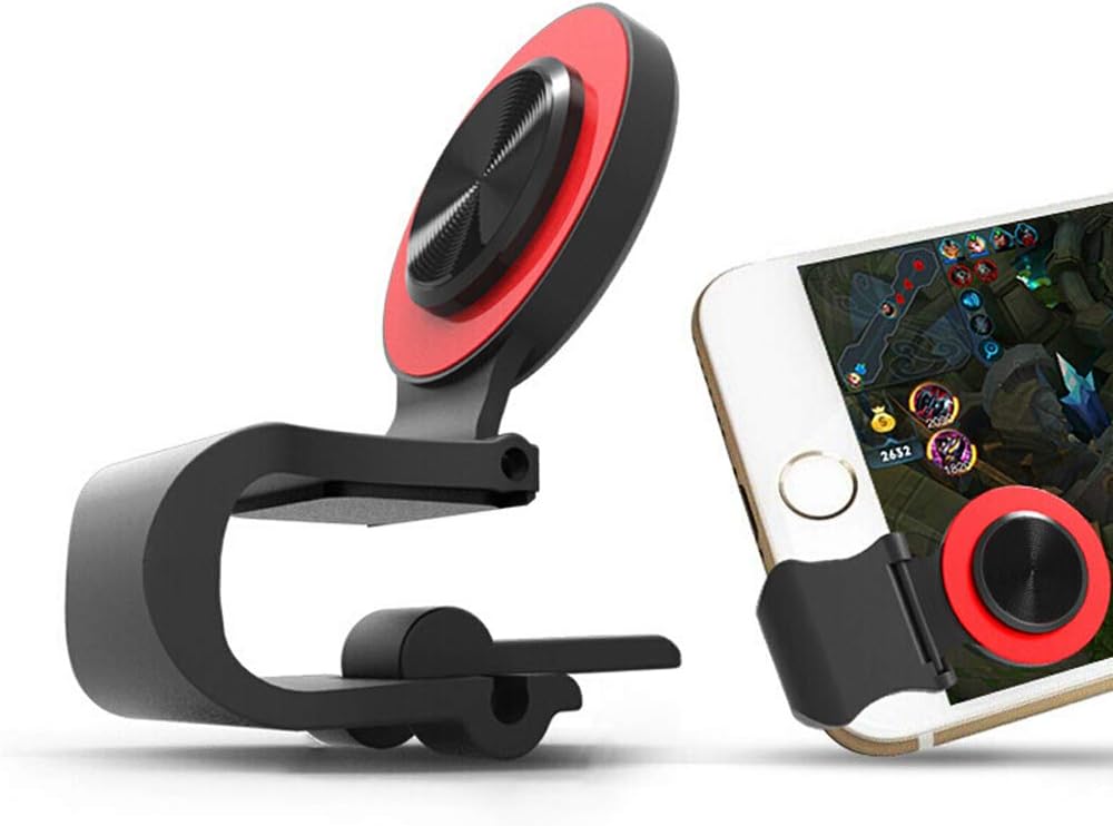 Mobile Phone Joystick Gaming Controller,Aim Keys L1R1 and Gamepad Rules of Survival,Cellphone Game Trigger,Battle Royale Sensitive Shoot (Joystick red)