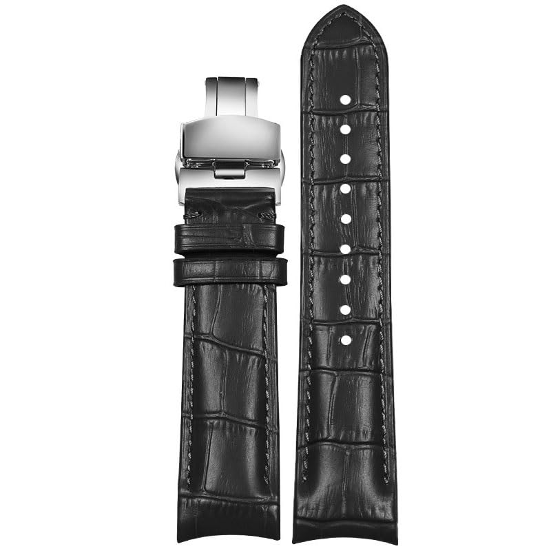 Bracelet de montre en cuir pour Omega New Seamaster 300 Blacks 20mm