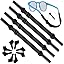 4 Pack Black+4 Pair Ear Grips