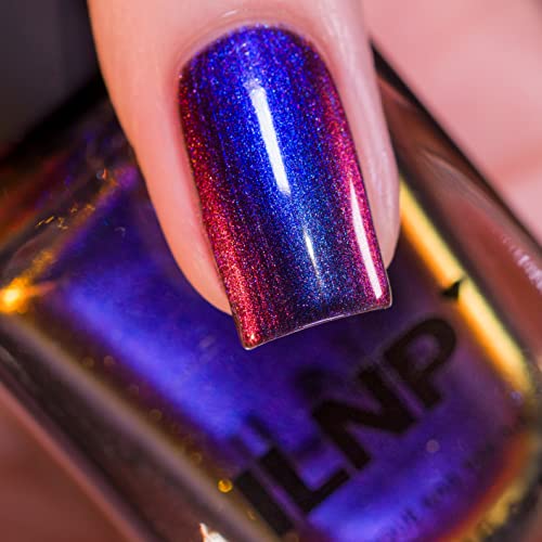 Image of ILNP Cygnus Loop - Blue, Purple, Orange, Yellow, Red, Green Ultra Chrome Color Shifting Nail Polish
