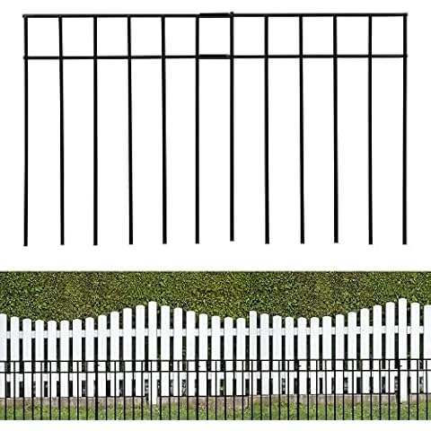 4 Pack No Dig Animal Barrier Fence 20x12-inch Decorative Garden Fence, Dog Rabbits Fence, Metal Fence Panel Border Defence for Outdoor Fence Cover