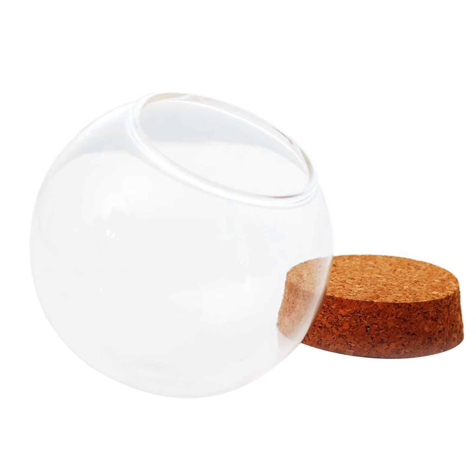 predolo Rundes Glas-Cloche-Kugelglas mit Kuppel, Tischdisplay mit Sockel, 20 cm