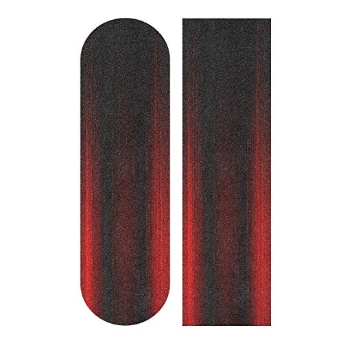 LDIYEU Schwarz Rot Skateboard Griptape rutschfest Selbstklebend Longboard Griptapes Aufkleber Griffband 33X 9(1pcs)