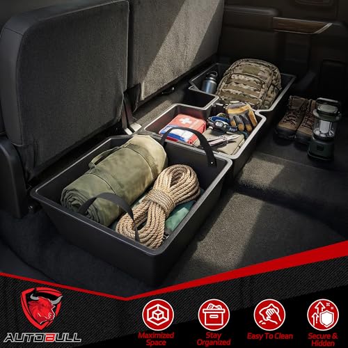 AutoBull Under Seat Storage Compatible with 2019-2026 Dodge Ram 1500 Crew Cab New Body Style (Not for Classic), Upgraded Rear Underseat Organizer Cargo Box by AutoBull - Used condition - Image 6