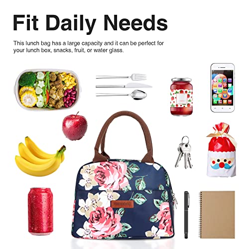 Minicoco Insulated Lunch Bag, Portable, Leak-Proof Lunch Organizer for Women Men, Children & Adults, Front Pocket, Thermal - Image 3