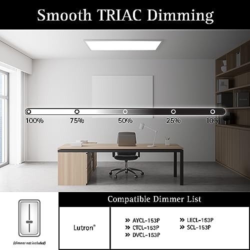 Image of UltraLux 1x4 Surface Mount Slim LED Panel Dimmable 3CCT Matte White 2Pk