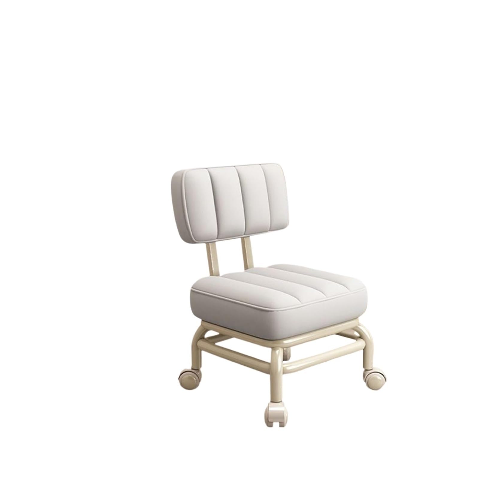 OZBMA Adjustable Pedicure Chair with Swivel Wheels, Foot Rest for Salon, Home, Barber (White)