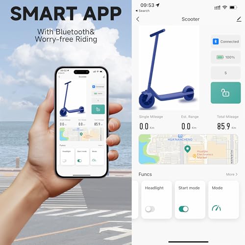 Electric Scooter for Adults with Dual Suspension System –