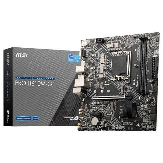 MSI PRO H610M-G Motherboard, Micro-ATX - Unterstützt Intel Core Prozessoren der 12. und 13. Generation, LGA 1700 - DDR5 Memory Boost 4800MHz/MAX, PCIe 4.0 x16 Slot, M.2 Gen3 Slot