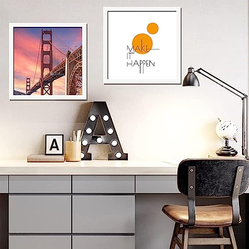 ijuerybai 6 Sets 27,9 x 27,9 cm Bilderrahmen, Rahmen für 27,9 x 27,9 cm Leinwand Collage Foto Poster Zertifikat Wand Galerie… – Ansicht 4