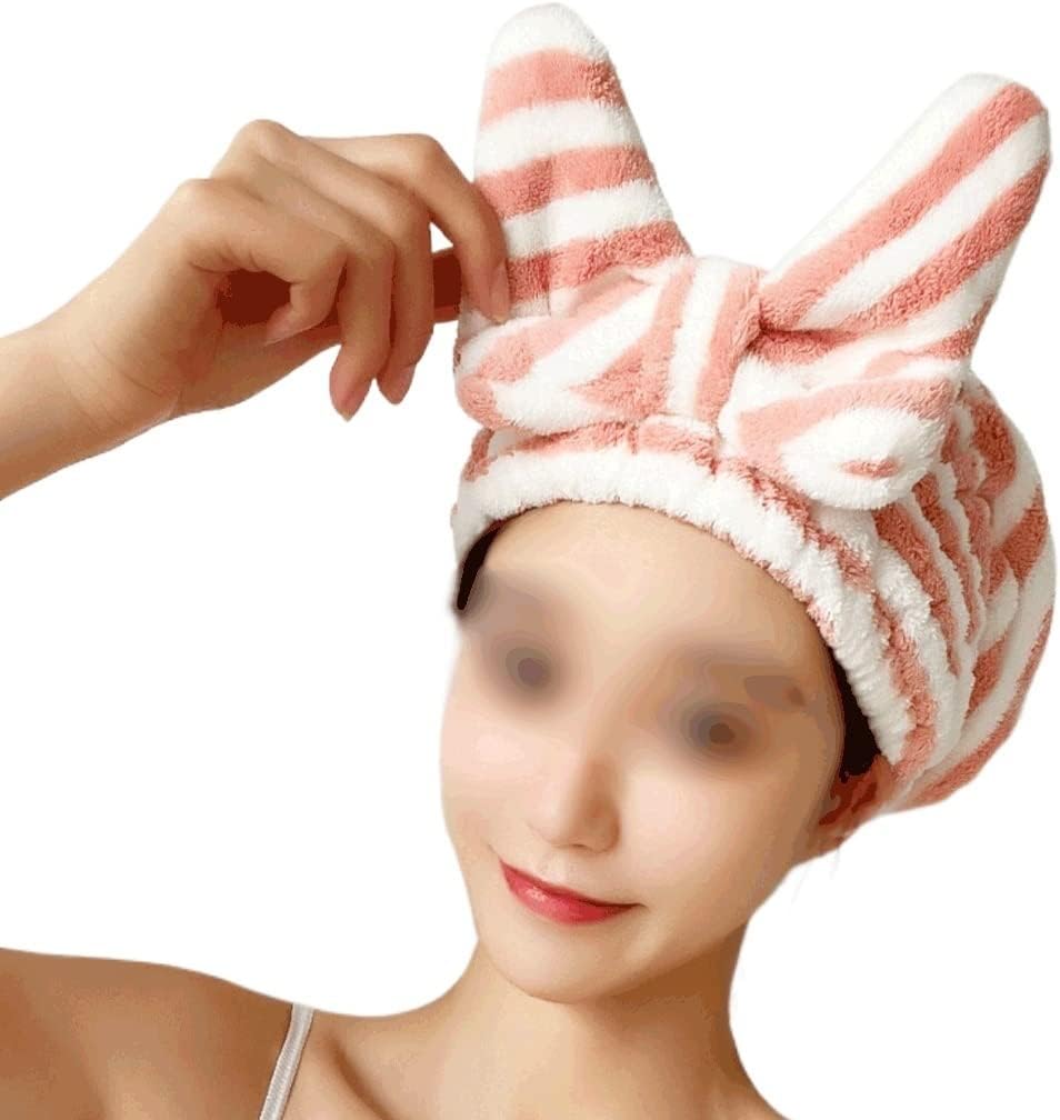 Dry Hair Cap Water-Absorbing Quick-Drying Women's Shower Wipe Thicken Shampoo(D)