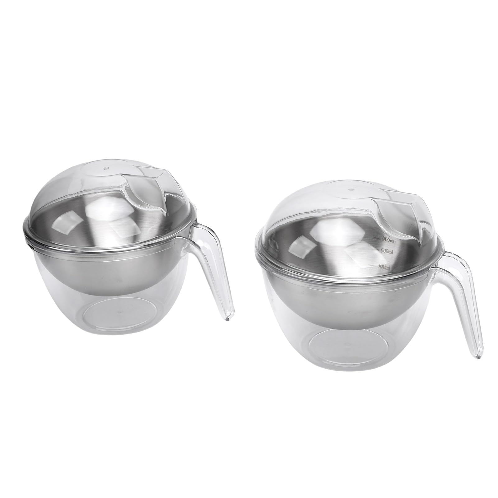 Set di Insalatiere Ghiacciate con Coperchio per Insalate e Verdure Fresche Refrigerate in Acciaio Inossidabile e Materiali PC 2 Pezzi