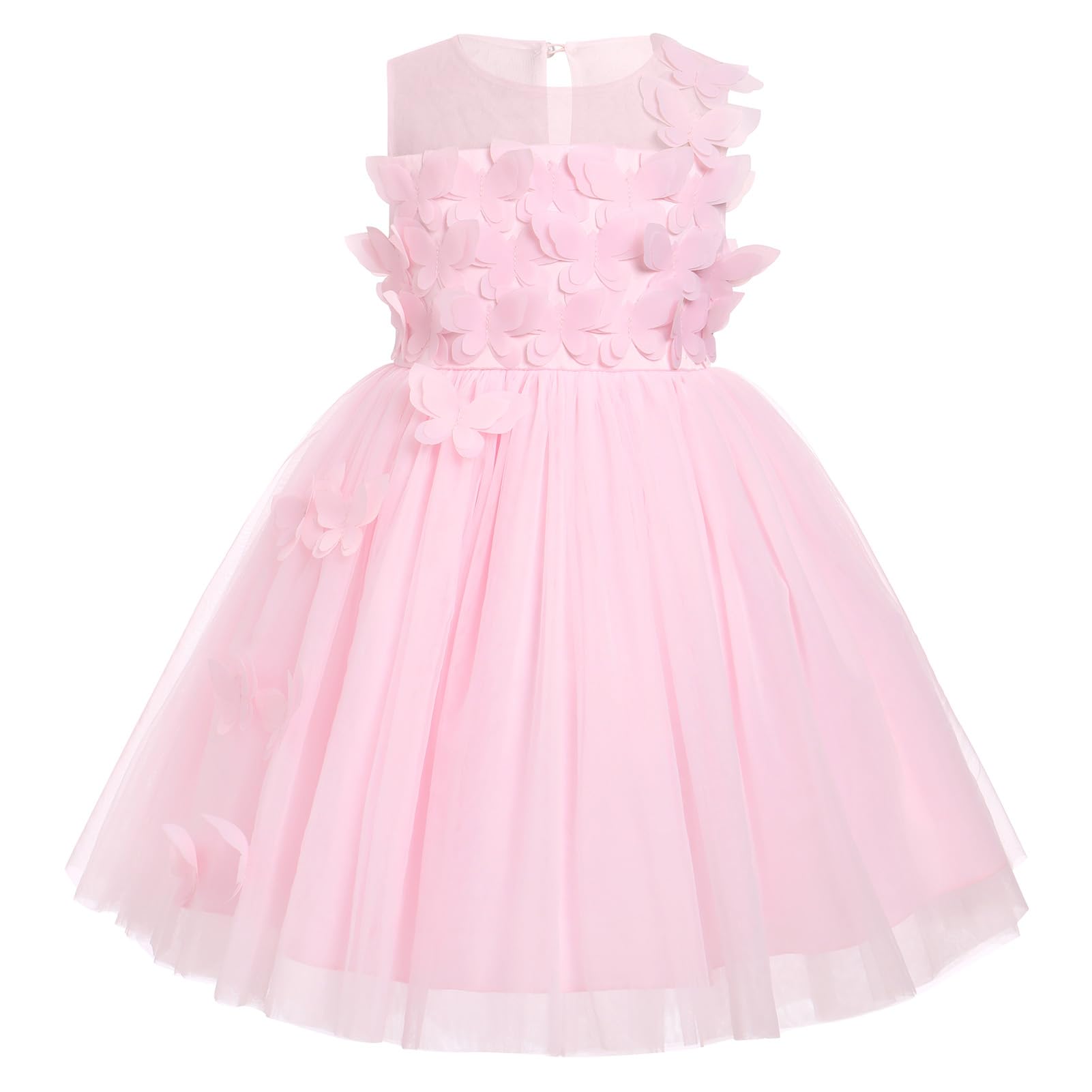 Baby Toddler Girl Tulle Tutu Dress Butterfly Flower Girl Wedding Formal Birthday Outfits Cake Smash Dresses