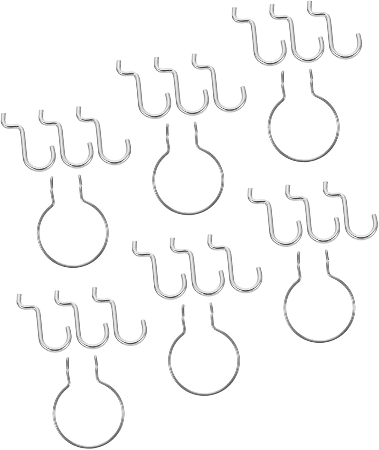 Pegboard Ring Hooks 24 Pack Iron Vertical Hanging Organizers