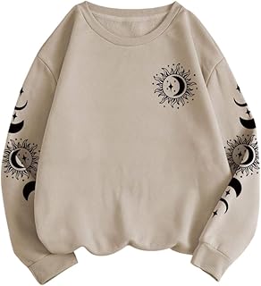 TAGAS Women's Sun & Moon Print Sweatshirt || Sweatshirt for Women ||Womens Winters WEAR || (WSS-22)